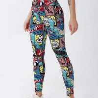 Legging Bande Dessinée Imprimé | Yogaova