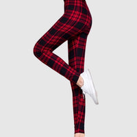 Legging Carreaux Noir et Rouge | Yogaova
