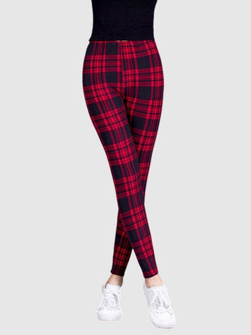 Legging Carreaux Noir et Rouge | Yogaova
