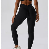 Legging Ceinture Vente Plat Push Up (Sans Couture) | Yogaova
