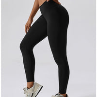 Legging Ceinture Vente Plat Push Up (Sans Couture) | Yogaova
