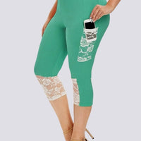 Legging Court Grande Taille (Poche) | Yogaova