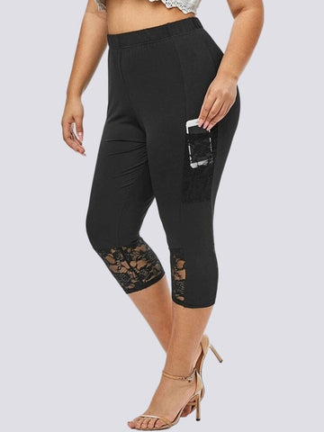 Legging Court Grande Taille (Poche) | Yogaova