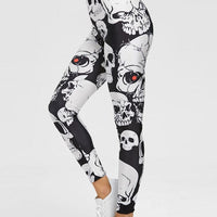 Legging Crânes Yeux Rouge | Yogaova