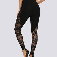 Legging Dentelle Noir | Yogaova