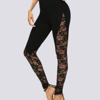 Legging Dentelle Noir | Yogaova