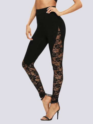 Legging Dentelle Noir | Yogaova
