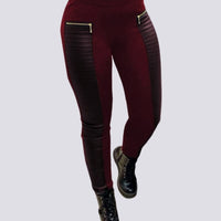 Legging Effet Cuir Taille Haute | Yogaova
