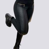 Legging Effet Cuir Taille Haute | Yogaova