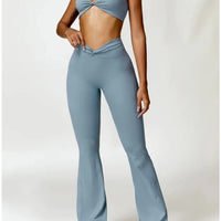 Legging Evasé Ceinture Plissée - Tendance 2024 | Yogaova