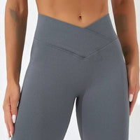 Legging Évasé Côtelé Taille Croisée Push Up | Yogaova