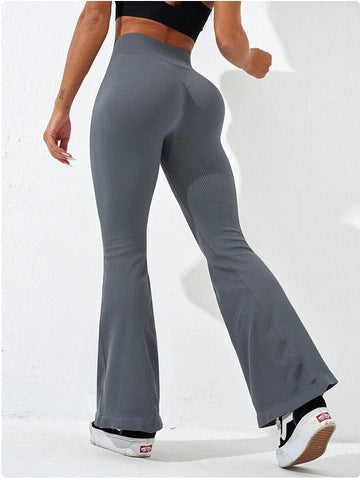 Legging Évasé Côtelé Taille Croisée Push Up | Yogaova