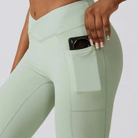 Legging Évasé Taille Croisée Sans Couture (Poche) | Yogaova
