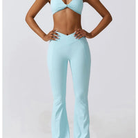 Legging Évasé Taille Croisée Sans Couture (Poche) | Yogaova