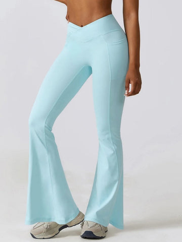 Legging Évasé Taille Croisée Sans Couture (Poche) | Yogaova