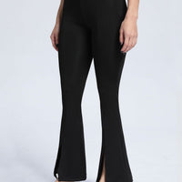 Legging Fente Devant - Noir (Poches) | Yogaova