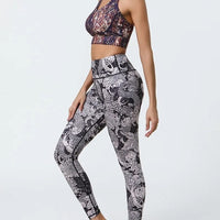 Legging Fitness Motifs Artistiques Noir et Blanc | Yogaova