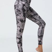 Legging Fitness Motifs Artistiques Noir et Blanc | Yogaova