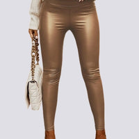 Legging Imitation Cuir Taille Haute | Yogaova