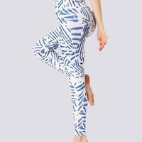 Legging Imprimé Bleu et Blanc - Sport | Yogaova
