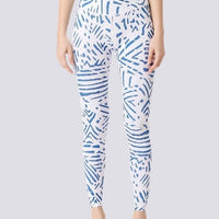 Legging Imprimé Bleu et Blanc - Sport | Yogaova