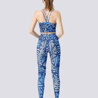 Legging Imprimé Bleu et Blanc - Sport | Yogaova