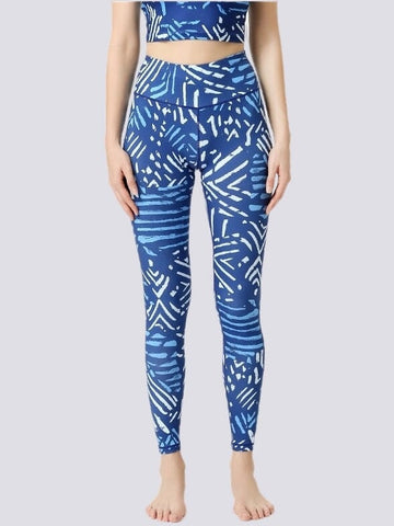 Legging Imprimé Bleu et Blanc - Sport | Yogaova