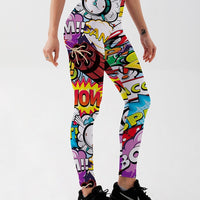 Legging Imprimé Cartoon Super Héro | Yogaova