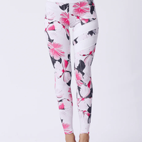 Legging Imprimé Fleuri Taille Haute | Yogaova