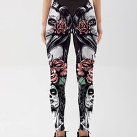 Legging Imprimé Gothique Rose | Yogaova