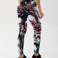 Legging Imprimé Gothique Rose | Yogaova