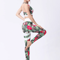 Legging Motif Floral Sport | Yogaova