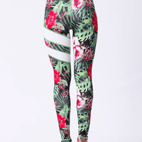 Legging Motif Floral Sport | Yogaova