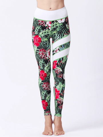 Legging Motif Floral Sport | Yogaova