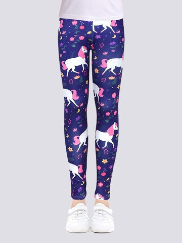Legging Motif Licorne Fille | Yogaova