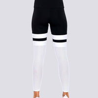 Legging Noir Blanc Sport Taille Haute | Yogaova