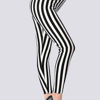 Legging Rayé Noir et Blanc | Yogaova