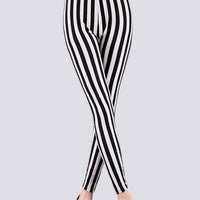 Legging Rayé Noir et Blanc | Yogaova