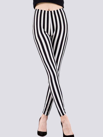 Legging Rayé Noir et Blanc | Yogaova