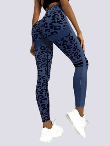 Legging Sans Couture Push Up Sport - Léopard | Yogaova