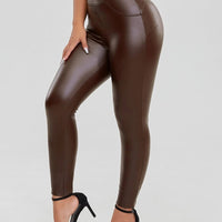 Legging Simili Cuir Affinant | Yogaova