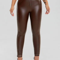 Legging Simili Cuir Affinant | Yogaova