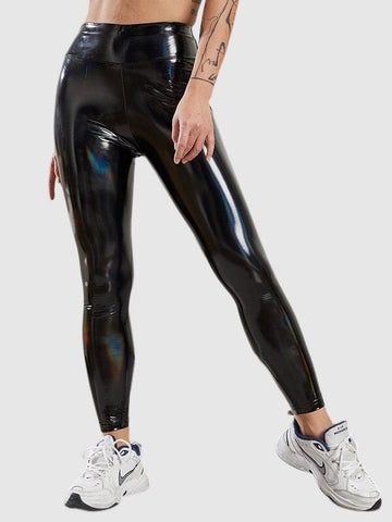 Legging Simili Cuir Aspect Pétrole - Nelya | Yogaova