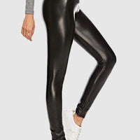 Legging Simili Cuir Brillant | Yogaova