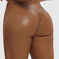 Legging Simili Cuir Galbant Push Up | Yogaova