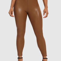 Legging Simili Cuir Galbant Push Up | Yogaova