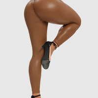 Legging Simili Cuir Galbant Push Up | Yogaova
