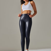 Legging Simili Cuir Intérieur Velours | Yogaova