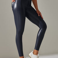 Legging Simili Cuir Intérieur Velours | Yogaova