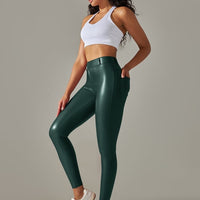 Legging Simili Cuir Intérieur Velours | Yogaova